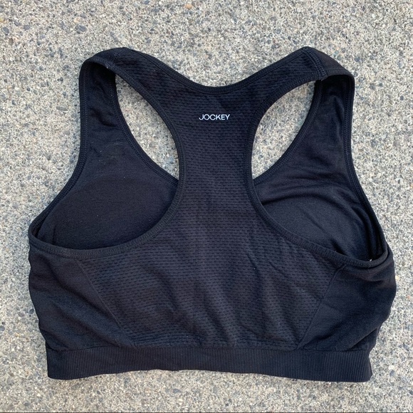 Jockey Black Racer Back Chest Padded Sports Bra| M - Picture 3 of 6